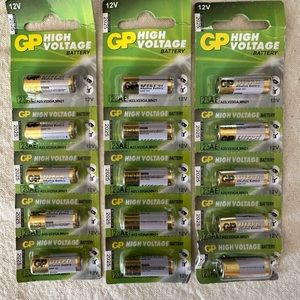 Bundle of 3 packs of 5 batteries